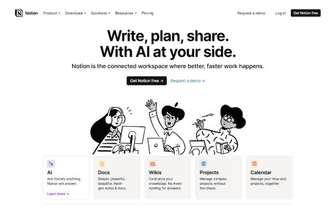 Notion: Write, plan, share. With AI at your side